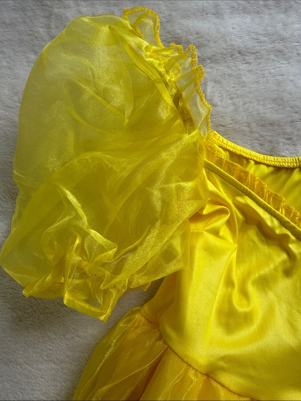 Leg Avenue Yellow Organza Babydoll Dress Small/P Fairy Halloween Costume NIP - Picture 5 of 9